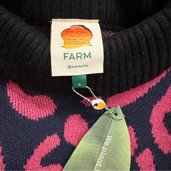 Farm Rio Mixed Leopards Striped Sweater Dress - Picture 12 of 16